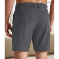 Men's Dress Shorts Work Shorts Golf Shorts Pocket Plain Comfort Breathable Knee Length Outdoor Business Sports Casual Blue Khaki