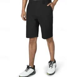 Men's Dress Shorts Work Shorts Golf Shorts Zipper Pocket Plain Breathable Soft Casual Weekend Fashion Streetwear Black Light Grey Micro-elastic