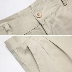 Men's Dress Shorts Work Shorts Golf Shorts Pocket Plain Comfort Breathable Knee Length Outdoor Business Sports Casual Black Khaki