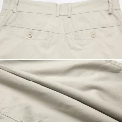 Men's Dress Shorts Work Shorts Golf Shorts Pocket Plain Comfort Breathable Knee Length Outdoor Business Sports Casual Black Khaki