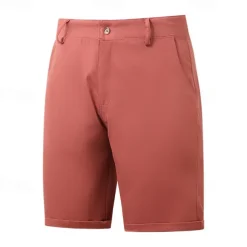 Men's Dress Shorts Work Shorts Golf Shorts Pocket Plain Comfort Breathable Knee Length Outdoor Business Sports Casual Black White