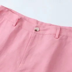 Men's Dress Shorts Work Shorts Golf Shorts Pocket Plain Comfort Breathable Short Outdoor Business Sports Casual White Yellow