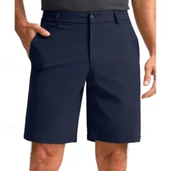 Men's Dress Shorts Work Shorts Golf Shorts Pocket Plain Comfort Breathable Knee Length Outdoor Business Sports Casual Black White