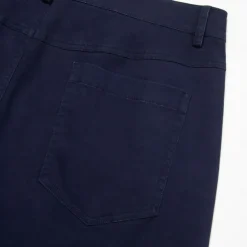 Men's Dress Shorts Zipper Pocket Solid Color Breathable Knee Length Formal Office Chic & Modern Formal White Navy Blue Micro-elastic