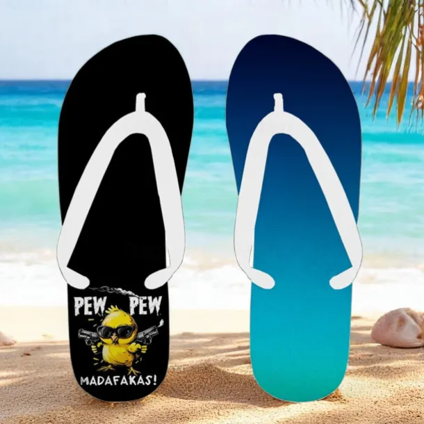 Men's Duck Printed Flip Flops – Fun & Casual Style for Beach Walks, Outdoor Summer Parties & Poolside Lounging