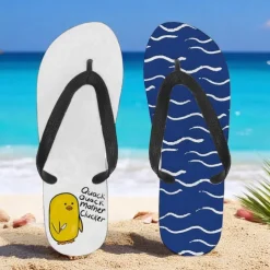 Men's Duck Printed Flip Flops – Fun & Casual Style for Beach Walks, Outdoor Summer Parties & Poolside Lounging