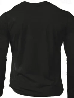 Men's Duck T Shirt Long Sleeve Shirt 100% Cotton Long Sleeve Graphic Shirt Light Heather Grey Black Wine Comfortable Tee Vacation Street Fashion Designer Clothing