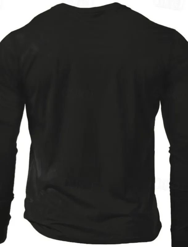 Men's Duck T Shirt Long Sleeve Shirt 100% Cotton Long Sleeve Graphic Shirt Light Heather Grey Black Wine Comfortable Tee Vacation Street Fashion Designer Clothing