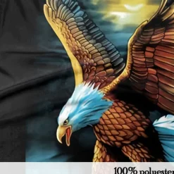 Men's Eagle Zip Polo Shirts Golf Shirt Short Sleeve Polo Shirts Collared Shirts Casual Funny Streetwear Vacation Wear Party Outfits 3D Print Quarter Zip Polo Summer Spring Blue