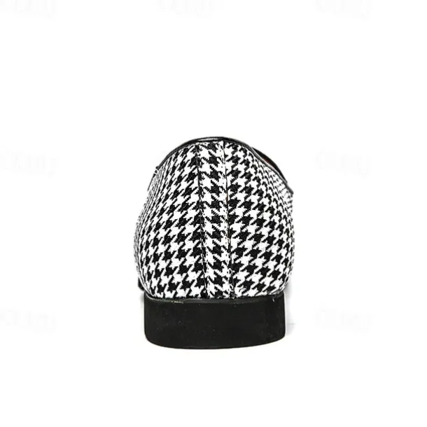 Men's Elegant Houndstooth Loafers with Tassel - Perfect for Weddings and Parties