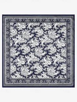 Men's Elegant Silk Paisley Bandana Scarf - Versatile Fashion Accessory