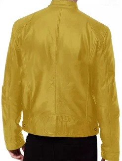 Men's Faux Leather Jacket Transition Jacket Biker Jacket Motorcycle Jacket Daily Thermal Warm Rain Waterproof Fall & Winter Solid Colored Stand Collar Regular Regular Fit Silver Black White Yellow