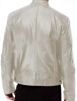 Men's Faux Leather Jacket Transition Jacket Biker Jacket Motorcycle Jacket Daily Thermal Warm Rain Waterproof Fall & Winter Solid Colored Stand Collar Regular Regular Fit Silver Black White Yellow