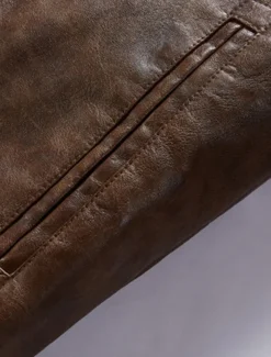 Men's Faux Leather Jacket Biker Jacket Red Leather Jacket Daily Vacation Windproof Warm Splice Fall & Winter Plain Fashion Classic Hooded Regular Faux Leather Black Wine Khaki Dark Gray Coffee Jacket