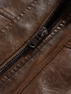 Men's Faux Leather Jacket Biker Jacket Red Leather Jacket Daily Vacation Windproof Warm Splice Fall & Winter Plain Fashion Classic Hooded Regular Faux Leather Black Wine Khaki Dark Gray Coffee Jacket