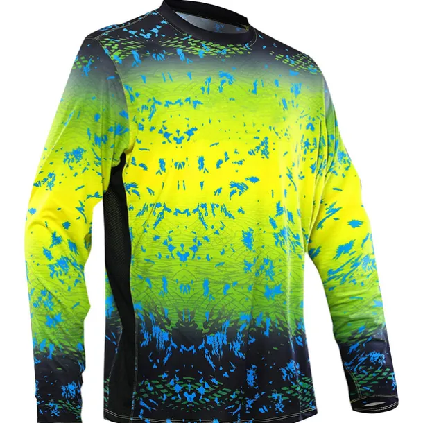 Men's Fishing Shirt Outdoor Long Sleeve UPF50+ UV Protection Breathable Quick Dry Lightweight Top Summer Spring Outdoor Fishing Yellow / Black Dark Gray Green Black
