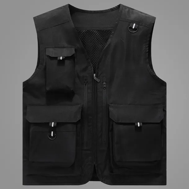 Men's Fishing Vest Hiking Vest Vest / Gilet Top Outdoor Portable Ultra Light (UL) Breathable Lightweight Beige gray Black Yellow Fishing Beach