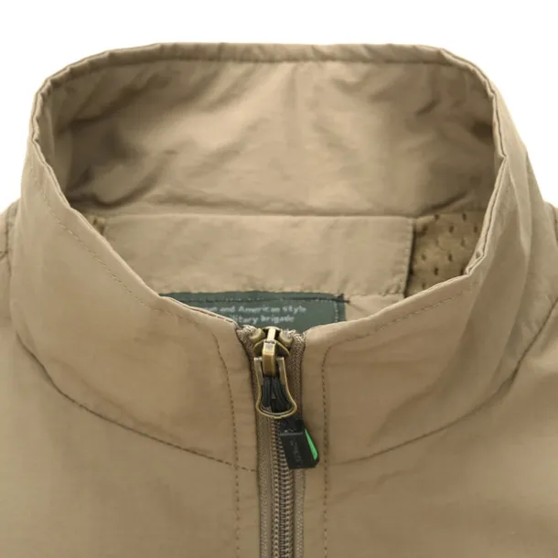 Men's Fishing Vest Hiking Vest Work Vest Sleeveless Vest / Gilet Jacket Top Outdoor Breathable Quick Dry Lightweight Sweat wicking Military color Blue khaki Fishing Climbing Camping / Hiking / Caving