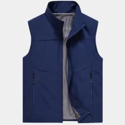 Men's Fishing Vest Hiking Vest Sleeveless Outerwear Top Outdoor Breathable Quick Dry Multi Pockets Lightweight Pocket Buckle Chinlon Black Cream Army Green Work Fishing Climbing