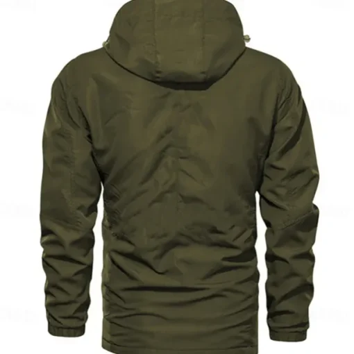 Men's Flag American US Flag Outdoor Jacket Coat Hoodie Jacket Tactical Practical Waterproof Casual Sports Outdoor Daily Wear Zip Front Adjustable Drawstring Hood Graphic Fall Winter Standing Collar