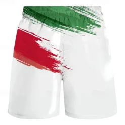 Men's Flag National Flag Swimming Trunks Board Shorts Shorts Mid Waist Fashion Streetwear Designer Casual Daily Holiday Pocket Drawstring Elastic Waist Designer Clothing Apparel