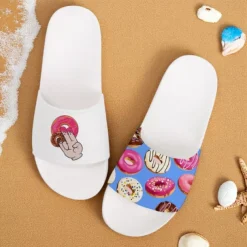 Men's Flamingo Themed Slide Sandals with Colorful Pattern – Casual & Fun Style for Beach, Poolside & Summer Vacations