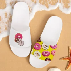 Men's Flamingo Themed Slide Sandals with Colorful Pattern – Casual & Fun Style for Beach, Poolside & Summer Vacations