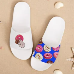 Men's Flamingo Themed Slide Sandals with Colorful Pattern – Casual & Fun Style for Beach, Poolside & Summer Vacations