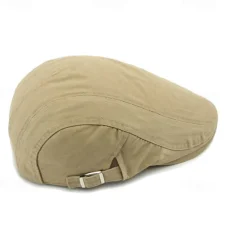 Men's Flat Cap Ascot Hat Newsboy Hat Black Navy Blue 100% Cotton Fashion Casual Street Daily Plain Adjustable Sunscreen Breathable