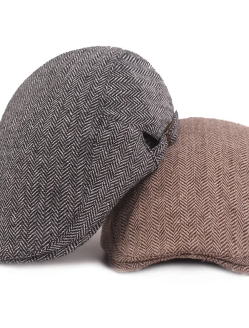 Men's Flat Cap Black Coffee Cotton Streetwear Stylish 1920s Fashion Outdoor Daily Going out Graphic Prints Warm