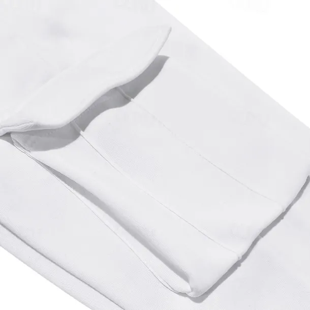 Men's Fleece Pants Sweatpants Joggers Trousers Cargo Sweatpants Pocket Drawstring Elastic Waist Plain Comfort Warm Sports Outdoor Daily Fashion Casual Black White Micro-elastic