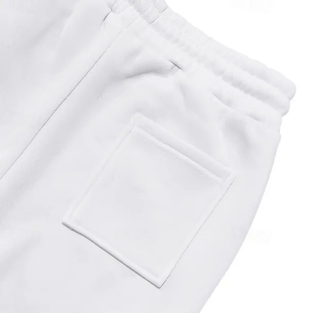 Men's Fleece Pants Sweatpants Joggers Trousers Cargo Sweatpants Pocket Drawstring Elastic Waist Plain Comfort Warm Sports Outdoor Daily Fashion Casual Black White Micro-elastic