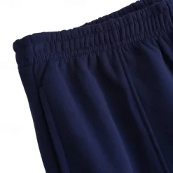 Men's Fleece Pants Sweatpants Trousers Straight Leg Sweatpants Flared Sweatpants Pocket Drawstring Elastic Waist Color Block Comfort Breathable Outdoor Daily Going out Fashion Casual Black-White Black