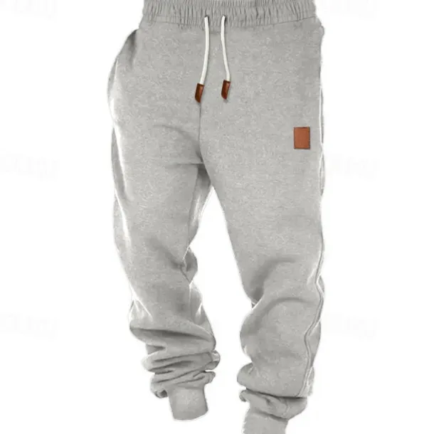 Men's Fleece Pants Sweatpants Joggers Trousers Drawstring Plain Comfort Breathable Outdoor Daily Going out Fashion Casual Black Green