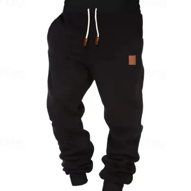 Men's Fleece Pants Sweatpants Joggers Trousers Drawstring Plain Comfort Breathable Outdoor Daily Going out Fashion Casual Black Green