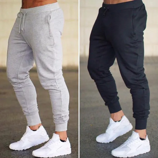 Men's Fleece Pants Sweatpants Joggers Workout Pants Track Pants Pocket Elastic Waist Solid Color Lightweight Casual Daily Trousers Athletic Blackine White