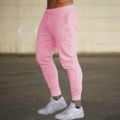 Men's Fleece Pants Sweatpants Joggers Workout Pants Track Pants Pocket Elastic Waist Solid Color Lightweight Casual Daily Trousers Athletic Blackine White