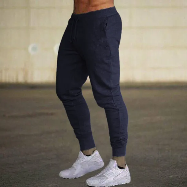 Men's Fleece Pants Sweatpants Joggers Workout Pants Track Pants Pocket Elastic Waist Solid Color Lightweight Casual Daily Trousers Athletic Blackine White