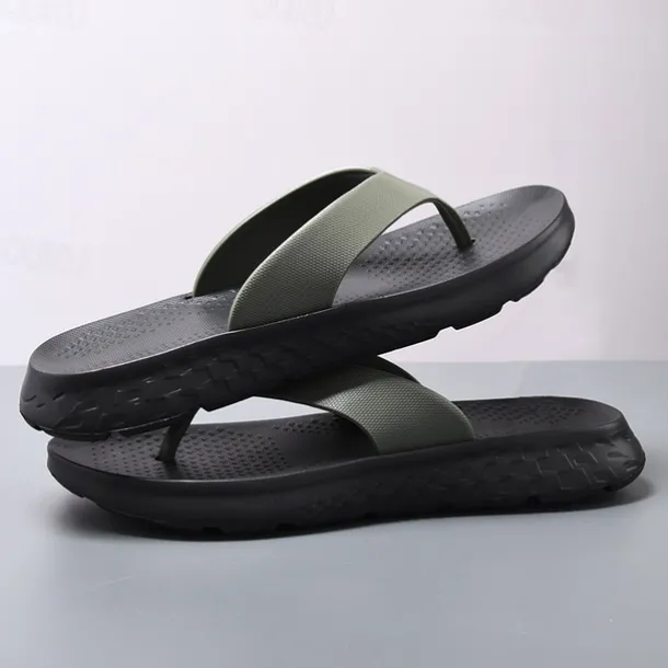 Men's Flip Flops - Durable EVA Sole with Comfortable Straps for Beach, Pool and Casual Summer Wear