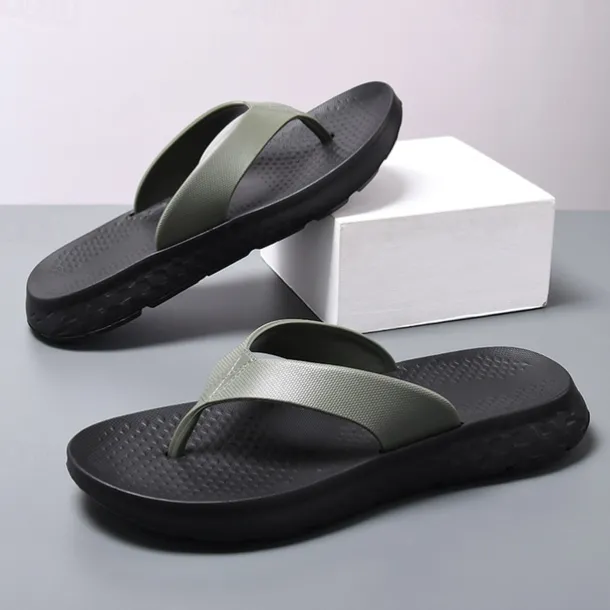 Men's Flip Flops - Durable EVA Sole with Comfortable Straps for Beach, Pool and Casual Summer Wear
