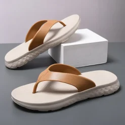 Men's Flip Flops - Durable EVA Sole with Comfortable Straps for Beach, Pool and Casual Summer Wear