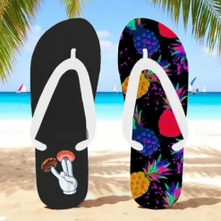 Men's Flip-flop Sandals with Goose Design and Rope Pattern – Laid-back Beach Style for Men during Beach Outings and Summer Activities