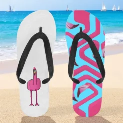 Men's Flip-flop Sandals with Goose Design and Rope Pattern – Laid-back Beach Style for Men during Beach Outings and Summer Activities