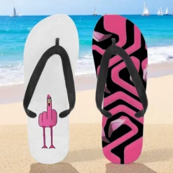 Men's Flip-flop Sandals with Goose Design and Rope Pattern – Laid-back Beach Style for Men during Beach Outings and Summer Activities