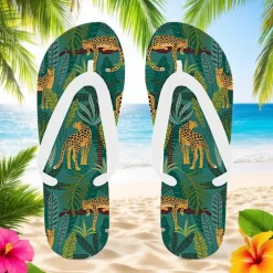 Men's Flip-flop Sandals with Goose Design and Rope Pattern – Laid-back Beach Style for Men during Beach Outings and Summer Activities