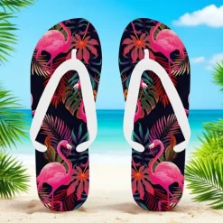 Men's Flip-flop Sandals with Goose Design and Rope Pattern – Laid-back Beach Style for Men during Beach Outings and Summer Activities