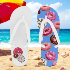 Men's Flip-flop Sandals with Goose Design and Rope Pattern – Laid-back Beach Style for Men during Beach Outings and Summer Activities
