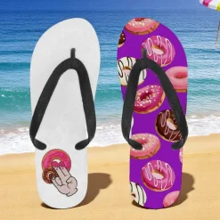 Men's Flip-flop Sandals with Goose Design and Rope Pattern – Laid-back Beach Style for Men during Beach Outings and Summer Activities