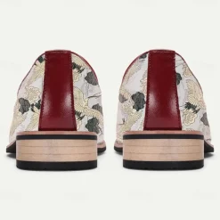 Men's Floral Jacquard Slip-On Loafers with Tassel Detail - Premium Embroidered Shoes for Semi-Formal and Casual Outings