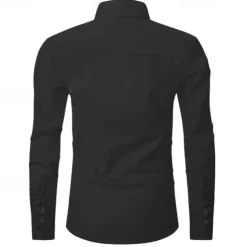 Men's Florals Western Shirt Cowboy Shirt Long Sleeve Western Spring Fall Turndown Button Up Black